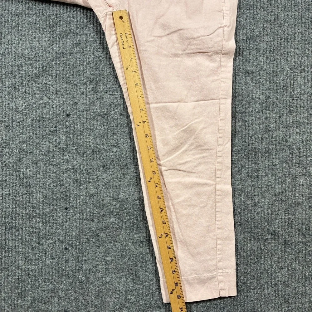 Banana Republic Avery Womens Pants Petite Size 2P Peach Linen Blend Low Rise‎